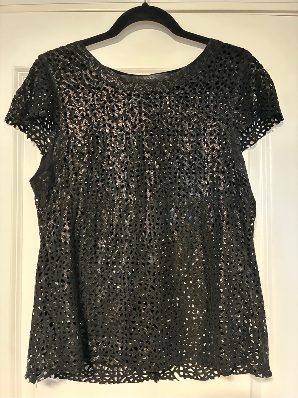 DROMe Black leather top